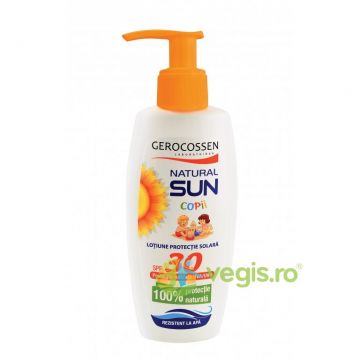 Lotiune de Plaja pentru Copii SPF30 cu Pompita Natural Sun 200ml