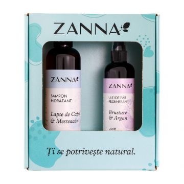 Pachet Sampon Hidratant + Ulei de par regenerant, Zanna