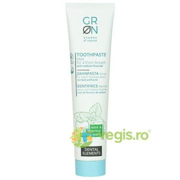 Pasta de Dinti cu Menta, Apa Termala si Fluorura de Sodiu Dental Elements Ecologica/Bio 75ml