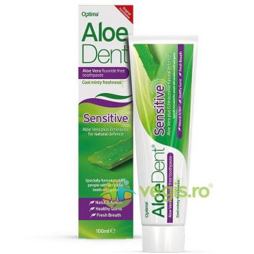 Pasta de Dinti fara Fluor cu Aloe Vera Sensitive Aloe Dent 100ml