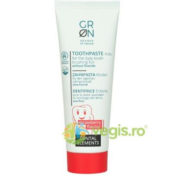 Pasta de Dinti pentru Copii cu Aroma de Capsuni si Apa Termala fara Fluor Dental Elements Ecologica/Bio 50ml