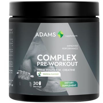 PreWorkout Complex (fructe tropicale), 450g, Adams PreWorkout Complex (fructe tropicale), 450g, Adams