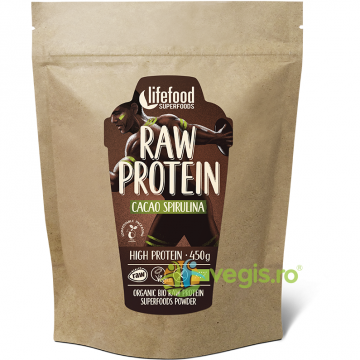 Pudra Proteica cu Cacao si Spirulina Superfood Raw Ecologica/Bio 450g
