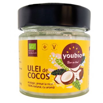 Ulei de Cocos ecologic, presat la rece 180ml, Youbio