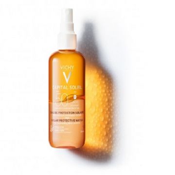 Vichy Capital Soleil Apa cu protectie solara SPF 30 pentru un bronz sporit cu beta-caroten 200 ml