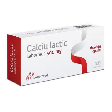 Calciu lactic 500mg 20cp - LABORMED