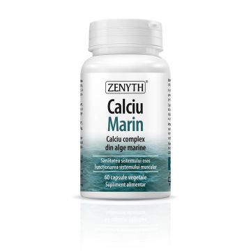 Calciu Marin, complex din alge marine, 60 capsule, Zenyth Calciu Marin, complex din alge marine, 60 capsule, Zenyth