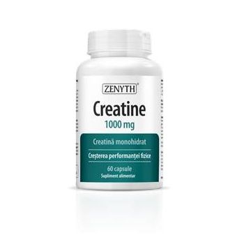 Creatine monohidrat - performanta fizica, 1000 mg, 60 capsule, Zenyth