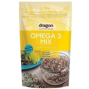 Omega 3 mix, pulbere, eco-bio, 200g Dragon Superfoods