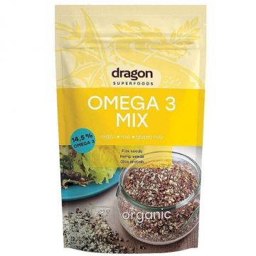 Omega 3 mix, pulbere, eco-bio, 200g Dragon Superfoods Omega 3 mix, pulbere, eco-bio, 200g Dragon Superfoods