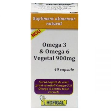 Omega3 omega6 vegetal 900mg 40cps - HOFIGAL
