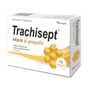 Trachisept miere propolis 16cp - ALVOGEN