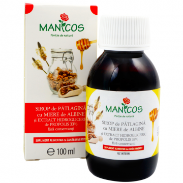 Sirop patlagina miere propolis 100ml - MANICOS