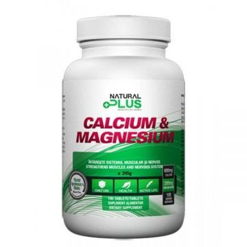 Calciu magneziu 100cp - NATURAL PLUS