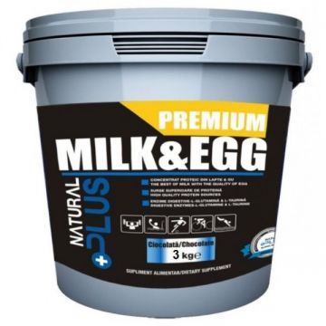 Pulbere proteica lapte albus ou premium 3kg - NATURAL PLUS