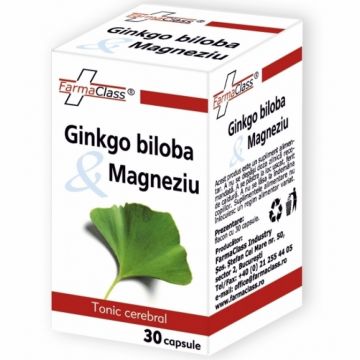 Ginkgo biloba magneziu 30cps - FARMACLASS