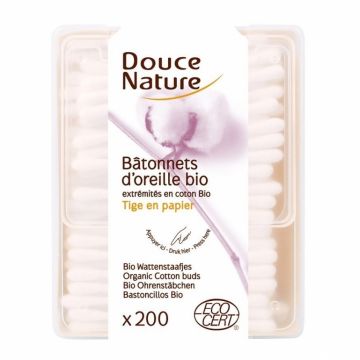 Betisoare urechi bumbac organic adulti 200b - DOUCE NATURE