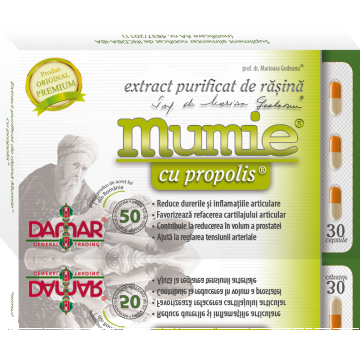 Mumie extract purificat rasina propolis 30cps - DAMAR