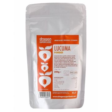 Pulbere lucuma eco 200g - DRAGON SUPERFOODS