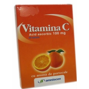 Vitamina C portocale 20cp - AMNIOCEN