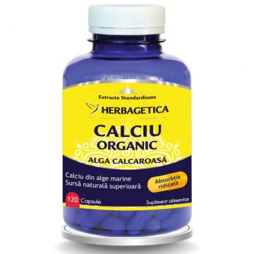 Calciu organic 120cps - HERBAGETICA