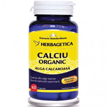 Calciu organic 60cps - HERBAGETICA
