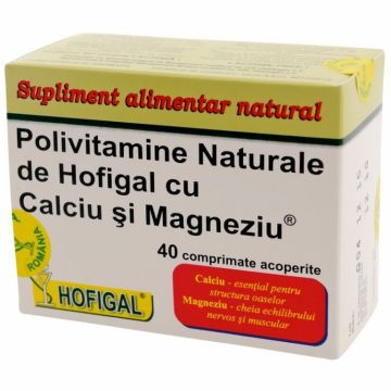 Polivitamine naturale Ca Mg 40cp - HOFIGAL