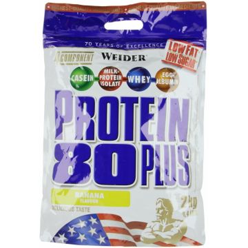 Pulbere proteica mix 4sort 80+ banane 2kg - WEIDER