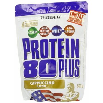 Pulbere proteica mix 4sort 80+ cappuccino 500g - WEIDER