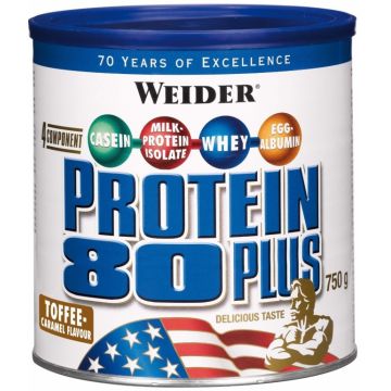 Pulbere proteica mix 4sort 80+ caramel 750g - WEIDER