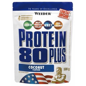 Pulbere proteica mix 4sort 80+ cocos 500g - WEIDER
