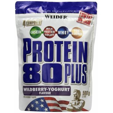 Pulbere proteica mix 4sort 80+ fructe padure iaurt 500g - WEIDER