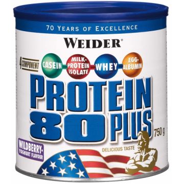 Pulbere proteica mix 4sort 80+ fructe padure iaurt 750g - WEIDER