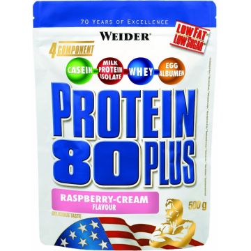 Pulbere proteica mix 4sort 80+ zmeura 500g - WEIDER