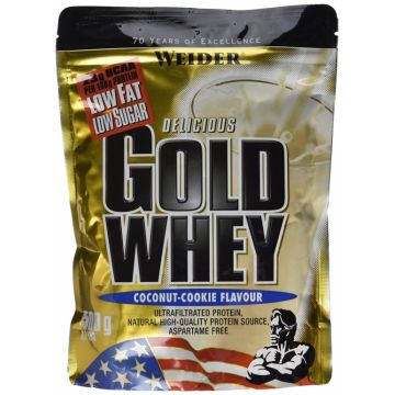 Pulbere proteica zer concentrat Gold cocos cookie 500g - WEIDER