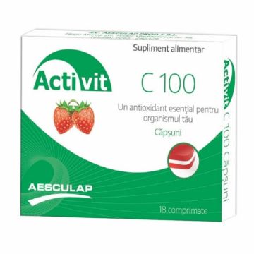 Vitamina C 100mg capsuni Activit 18cp - AESCULAP