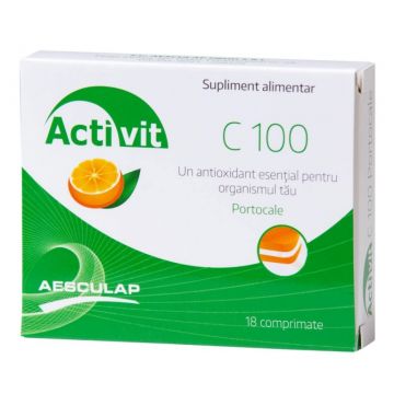 Vitamina C 100mg portocale Activit 18cp - AESCULAP