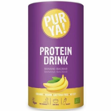 Pulbere Drink Protein vegan banana baobab 550g - PUR YA
