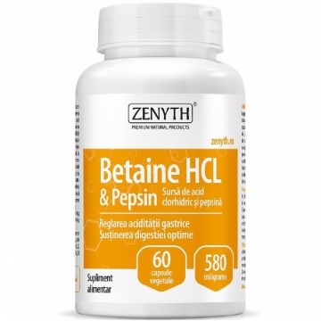 Betaine HCL pepsin 580mg 60cps - ZENYTH