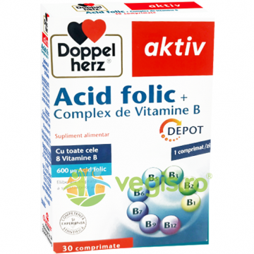 Acid Folic + Complex Vitamina B Depot Aktiv 30tb