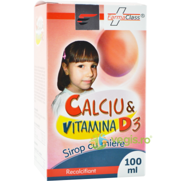 Calciu si Vitamina D3 Sirop cu Miere 100ml