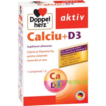 Calciu + Vitamina D3 Aktiv 30cpr