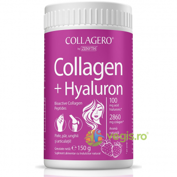 Collagen + Hyaluron cu Aroma de Capsuni 150g