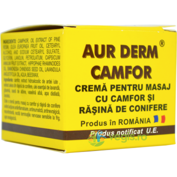 Crema pentru Masaj cu Camfor si Rasina de Conifere Aur Derm 50ml