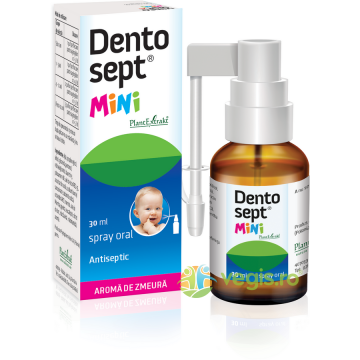 Dentosept Mini Spray Oral Antiseptic cu Aroma de Zmeura pentru Copii 30ml