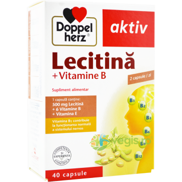 Lecitina 500mg + Vitaminele B si E 40cps