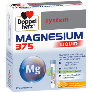 Magneziu 375mg Lichid System 10monodz