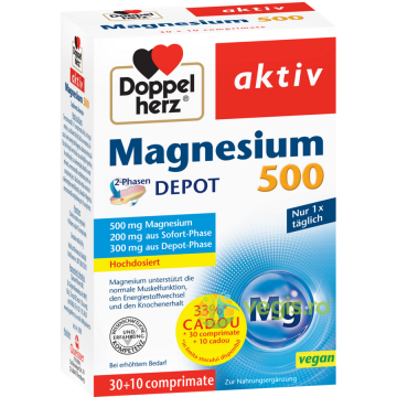 Magneziu 500 Depot Aktiv 30tb+10tb