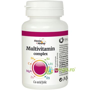 Multivitamin Complex cu Acid Folic 30cpr