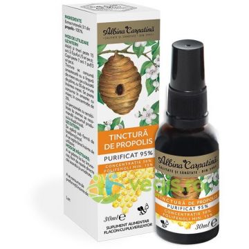 Tinctura de Propolis Purificat 95% cu Pulverizator 30ml